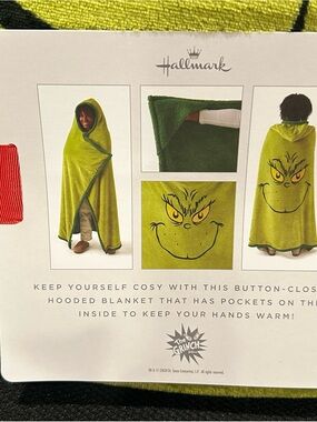 Hallmark Hooded Blanket with Pockets